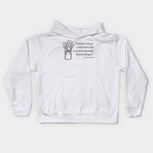 Our Lord Among the Pots and Pans // St Teresa of Avila Kids Hoodie